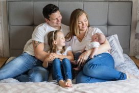Family with new baby - baby photographer aberdeen - newborn photography - Debbie Dee